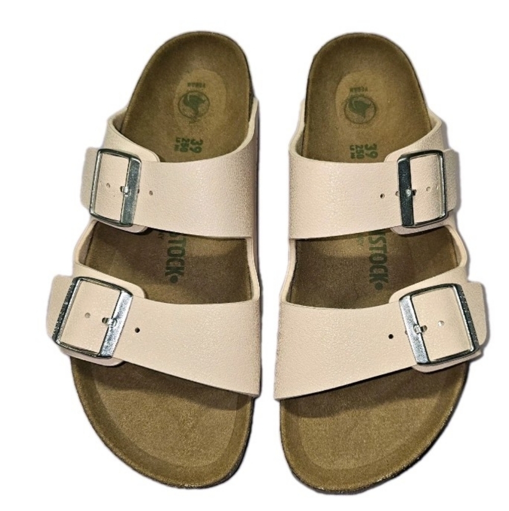 Birkenstock Arizona Vegan Birko-Flor Nubuck Light Rose EU 39 US 8.5 NWOT Germany